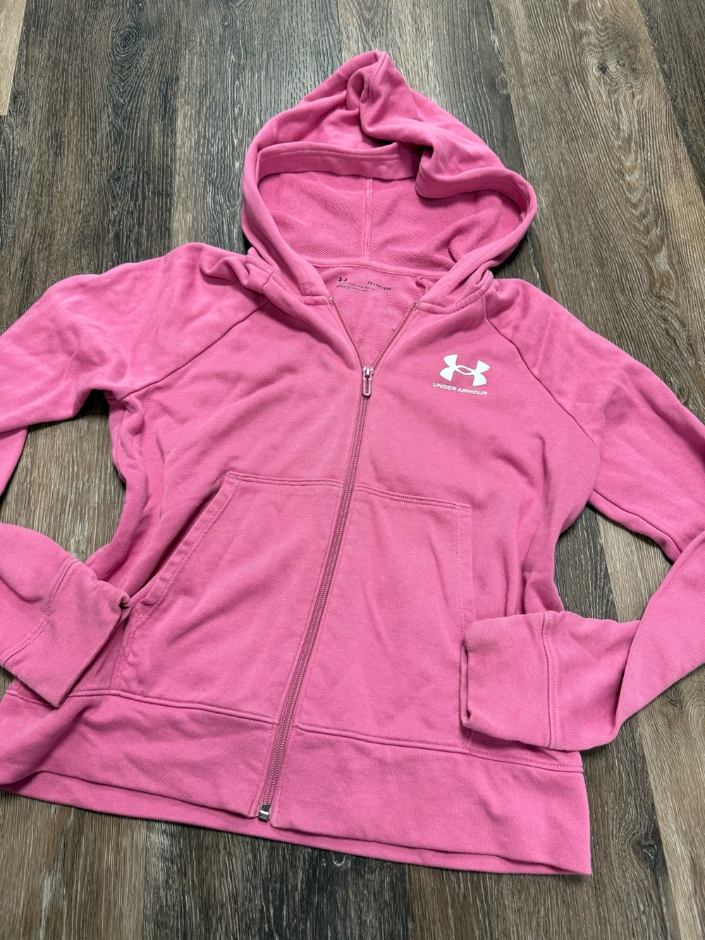 Under Armour Pink Zip-Up Fleece Hoodie